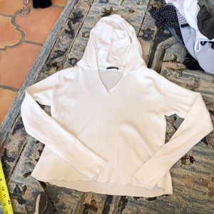 Brandy Melville waffle hooded shirt